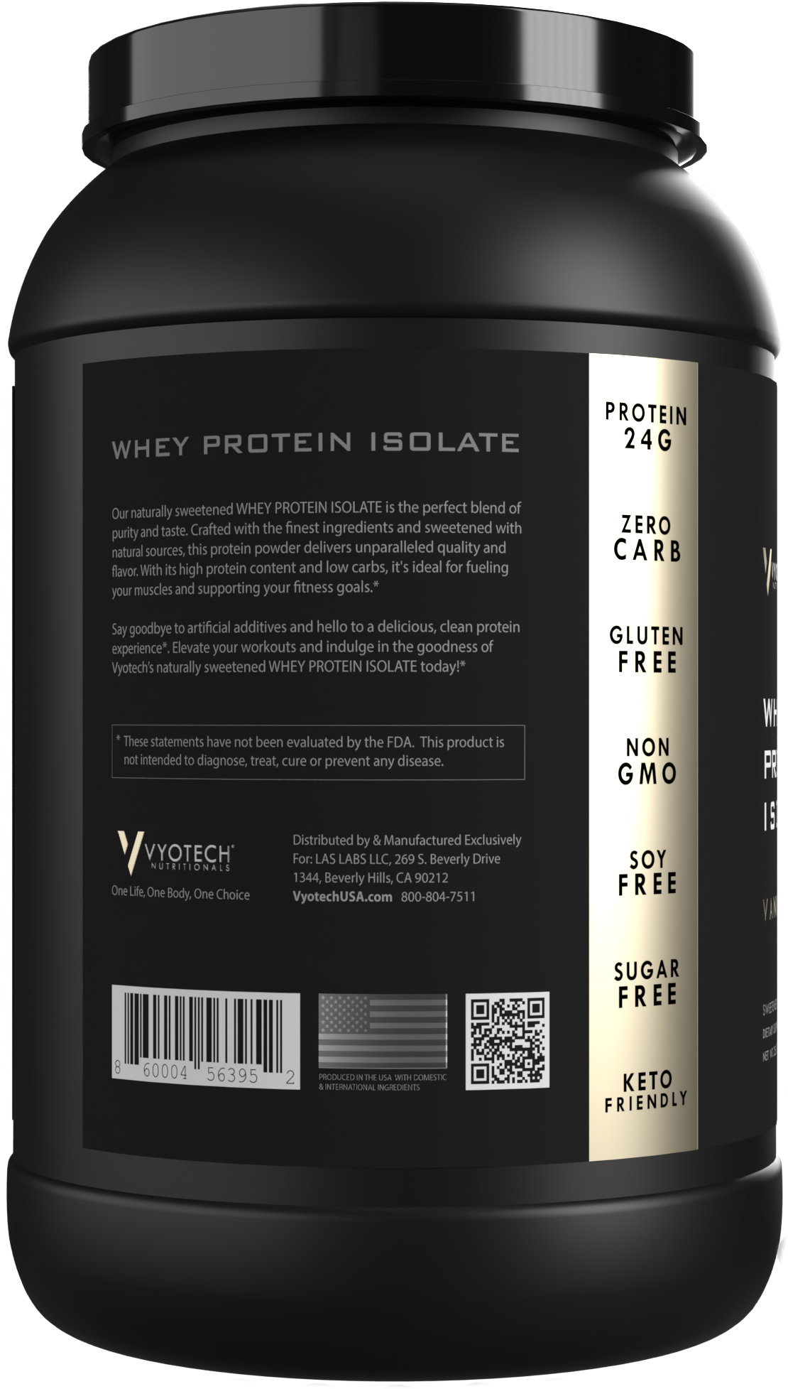 Whey Protein Isolate + Digestive Enzymes + Monkfruit